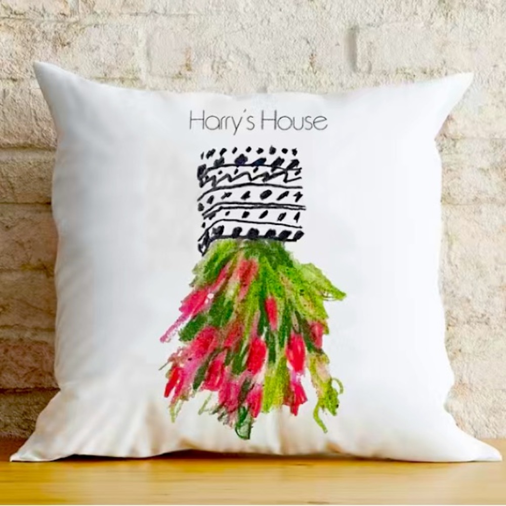 🆕HARRY STYLES MERCH: Harry’s House Album Floral Arrangement Pillow Cover